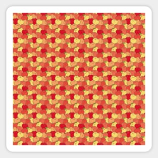 Red and Yellow Apple Seamless Pattern Sticker